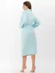 Халат банный вафельный, Голубой