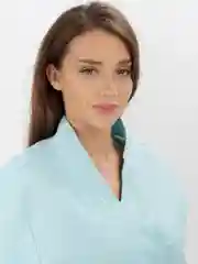 Халат банный вафельный, Голубой