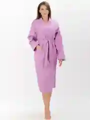 Халат банный вафельный, Сирень