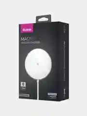 Белый беспроводное магнитное зарядное устройство Olmio MagCharge, 15W