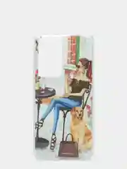 Коричневый чехол для Samsung G998F/S21 Ultra силиконовый с рисунком