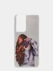 Лавандовый чехол для Samsung G998F/S21 Ultra силиконовый с рисунком