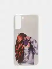 Лавандовый чехол для Samsung G991F/S21 силиконовый с рисунком