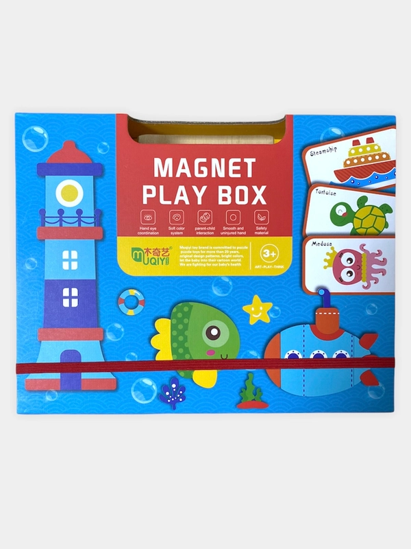 Магнитный конструктор/ Развивающая магнитная коробка для детей/ Magnet Play Box