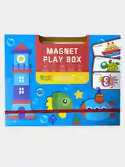 Синий магнитный конструктор/ Развивающая магнитная коробка для детей/ Magnet Play Box