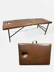 Коричневый массажный стол с вырезом 180х60