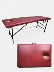 Багровый массажный стол с вырезом 180х60