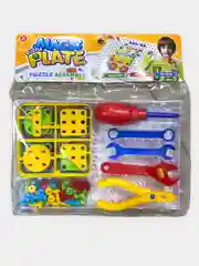 Конструктор с шуруповертом/ мозаика Magic Plate puzzle - 78 деталей