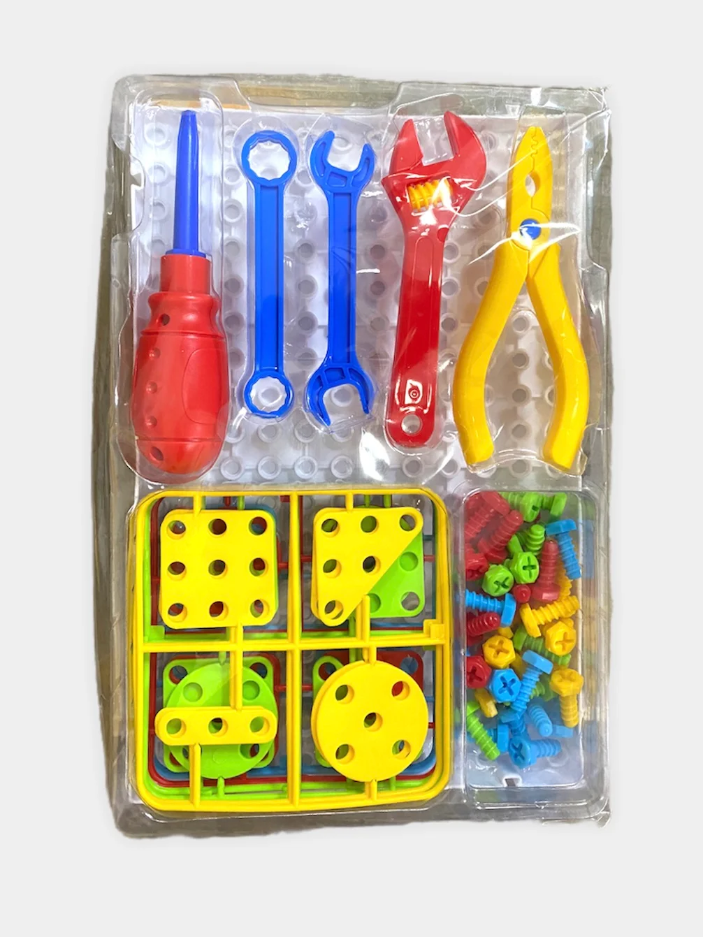 Конструктор с шуруповертом/ мозаика Magic Plate puzzle - 78 деталей