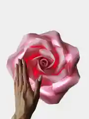 Белый ночник светодиодный роза