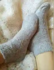 Серый носки женские пуховые
