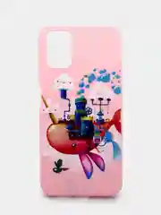 Розовый чехол силиконовый с принтом Xiaomi Poco M3