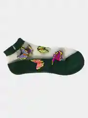 Зеленый носки, Женские короткие носки с бабочками