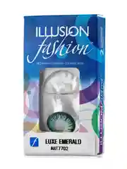 Зеленый цветные контактные линзы ILLUSION fashion Luxe, 2 шт, 8,6, 1 месяц