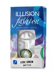 Зеленый цветные контактные линзы ILLUSION fashion Luxe, 2 шт, 8,6, 1 месяц