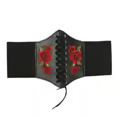 Багровый пояс-корсет готический, утягивающий