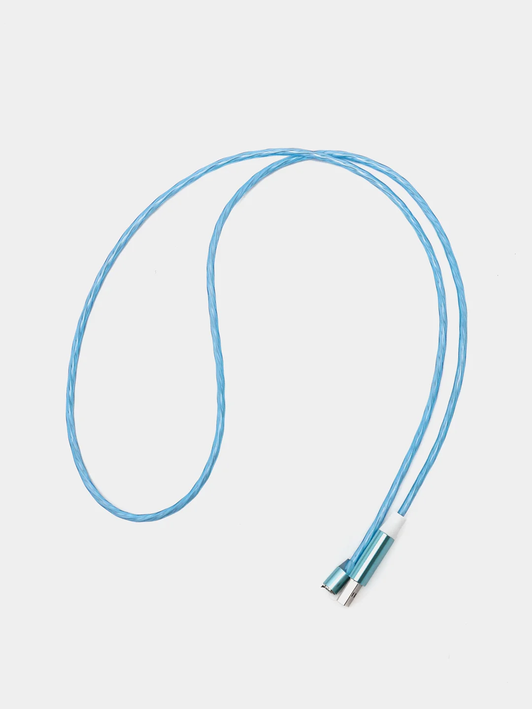 Зеленый кабель магнитный светящийся для зарядки iphone / micro usb / type-c