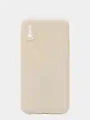Бежевый чехол iPhone X / Xs силиконовый противоударный цветной матовый
