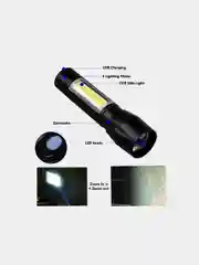 Фонарь ручной BL-T911 (1L, 18650.,ZOOM)