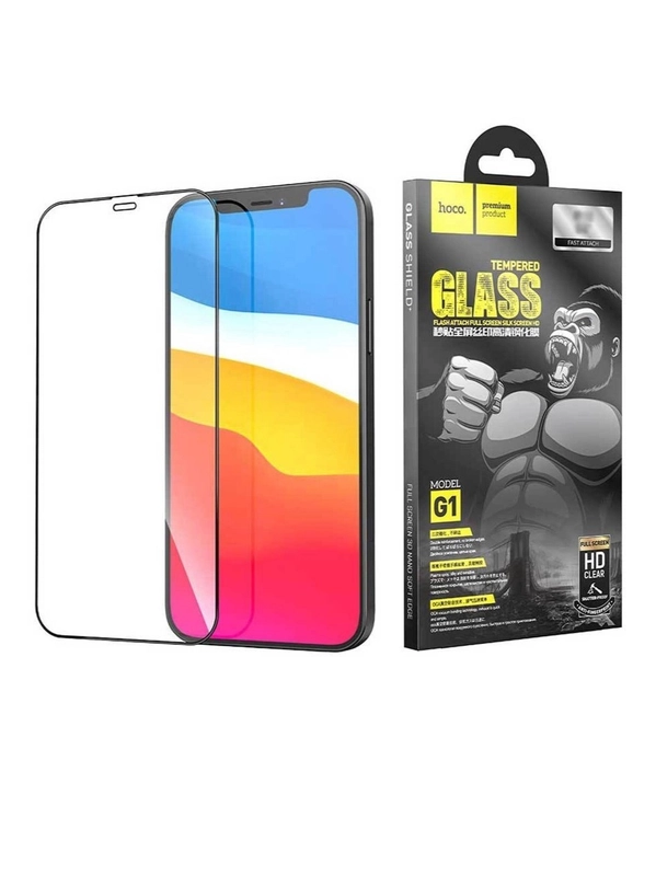 Защитное стекло для iP 12 mini (5.4) Hoco G1, черное