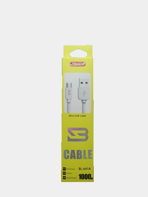 Кабель USB-microUSB BYZ BL-641A, White, силиконовый, 1 м