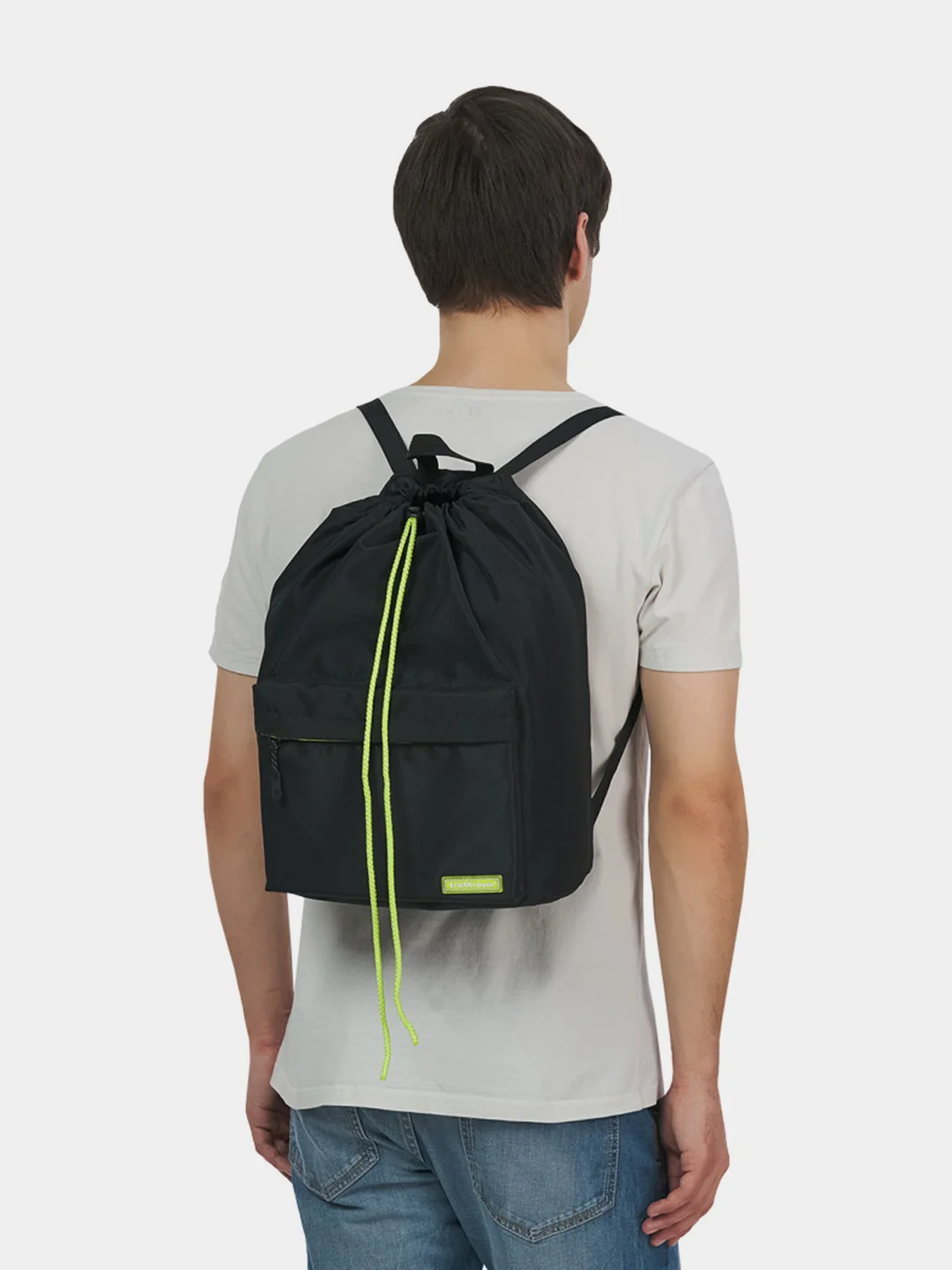 Рюкзак для мальчиков на шнурке ErichKrause EasyLine "Black&Yellow", 16 л