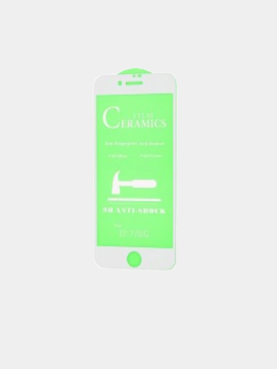 Защитное гибридное стекло Ceramic для iPhone 6/6s белое и черное