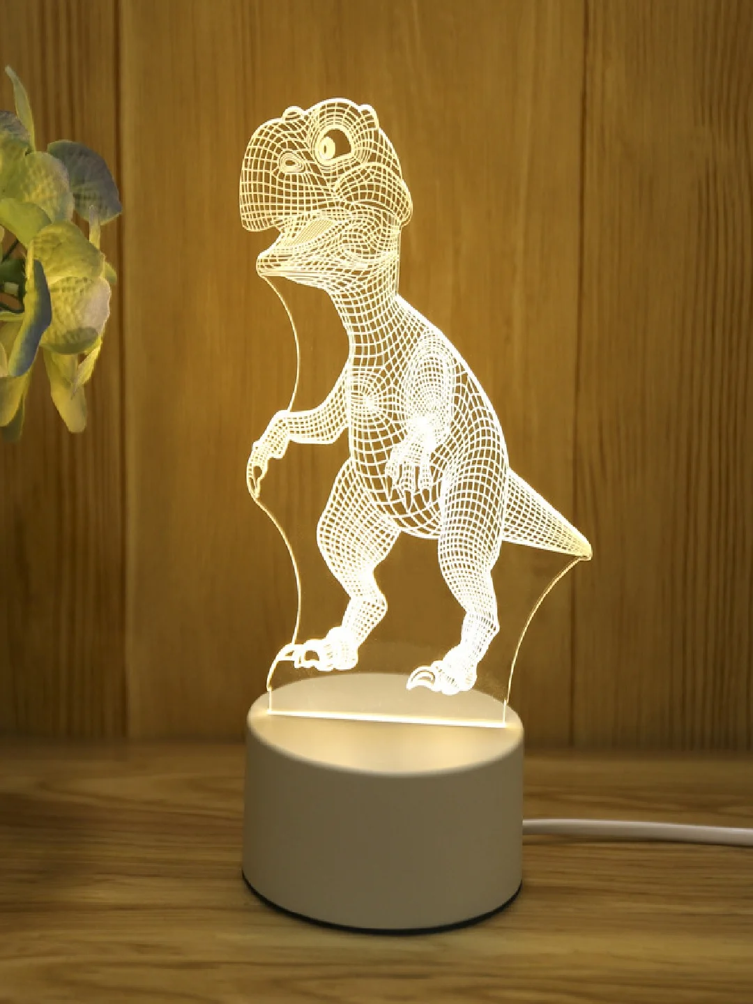 Небесно-голубой ночник светодиодный LED, 3D
