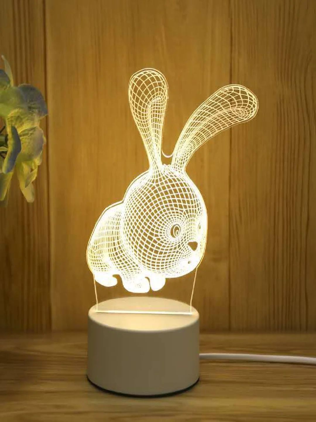 Синий ночник светодиодный LED, 3D