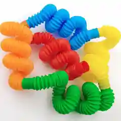 Голубой поп ит Трубка. Игрушка-антистресс. Поп туб, цветные трубки Pop Tubes, popit СИМПЛ ДИМПЛ