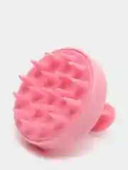 Розовый щетка для мытья головы, силиконовая, массажная