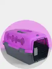 Фиолетовый пластиковая сумка-переноска для перевозки кошек, собак мелких пород и грызунов