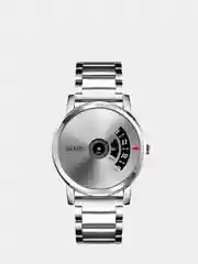 Серебряный мужские часы Skmei "1260", наручные в жестяной коробке