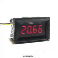 Вольтметр цифровой 4 разряда 0-33.00VDC красный 45x26мм