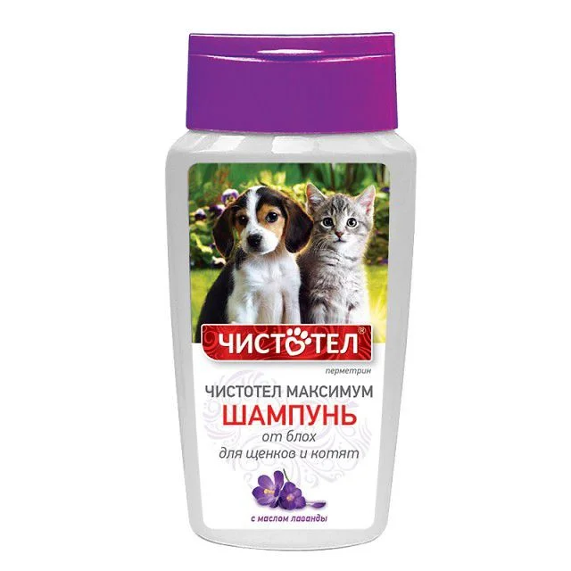 Чистотел (Экопром) шампунь от блох и клещей Максимум для щенков и котят, 180 мл