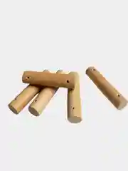 Бежевый палочки с отверстиями, деревянные, 5 штук