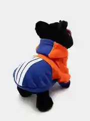 Оранжевый комбинезон двухцветный для собак, с капюшоном