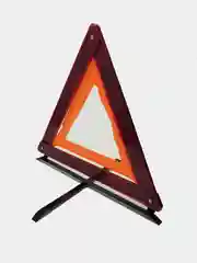 Знак аварийной остановки, цветной, металлические ножки, 44*44*44 см