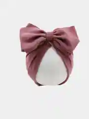 Коралловый меланж тюрбан с бантиком для девочек из кашемира
