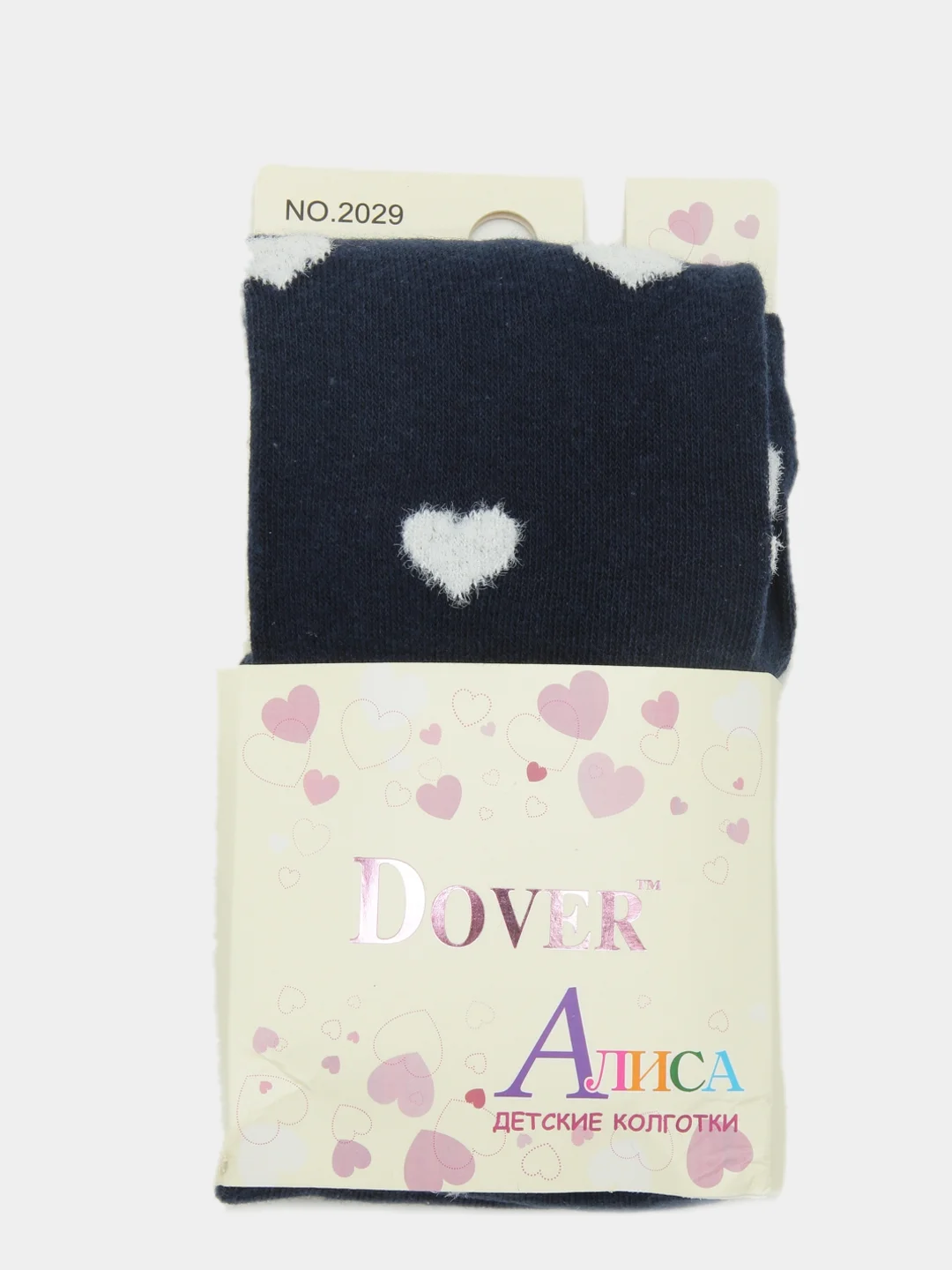 Синий колготки детские с сердечками Dover Алиса от 1 года до 10 лет цвет на выбор