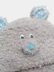 Серый вязаная шапка "Мишка"