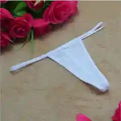 Белый трусики-стринги