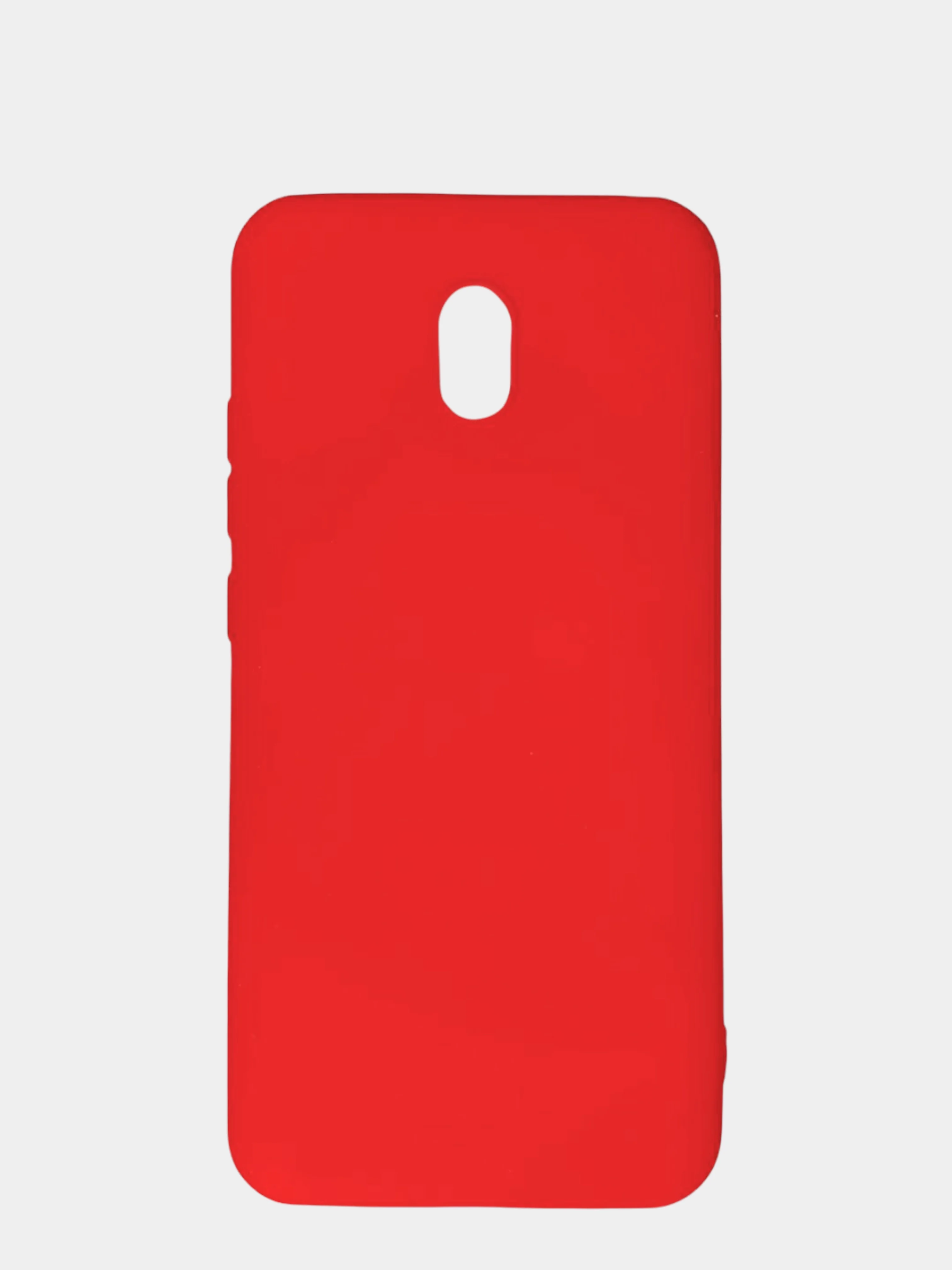 Красный чехол Xiaomi Redmi 8A, Редми 8А, силиконовый цветной матовый с подкладом из микрофибры