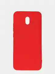 Красный чехол Xiaomi Redmi 8A, Редми 8А, силиконовый цветной матовый с подкладом из микрофибры