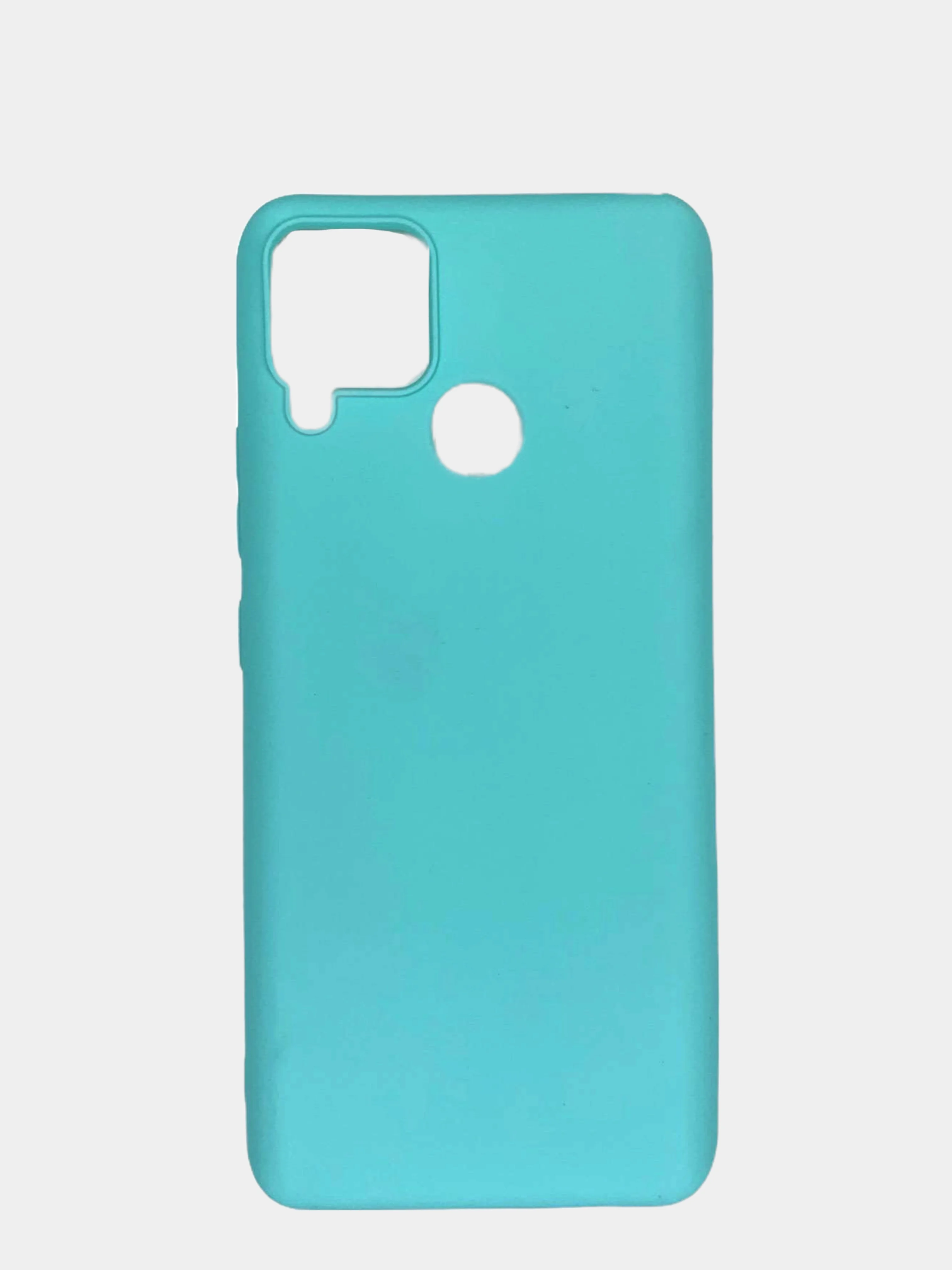 Бирюзовый чехол для Realme C15, C25, C25S (Реалми С25 / С25С), силиконовый, цветной, матовый