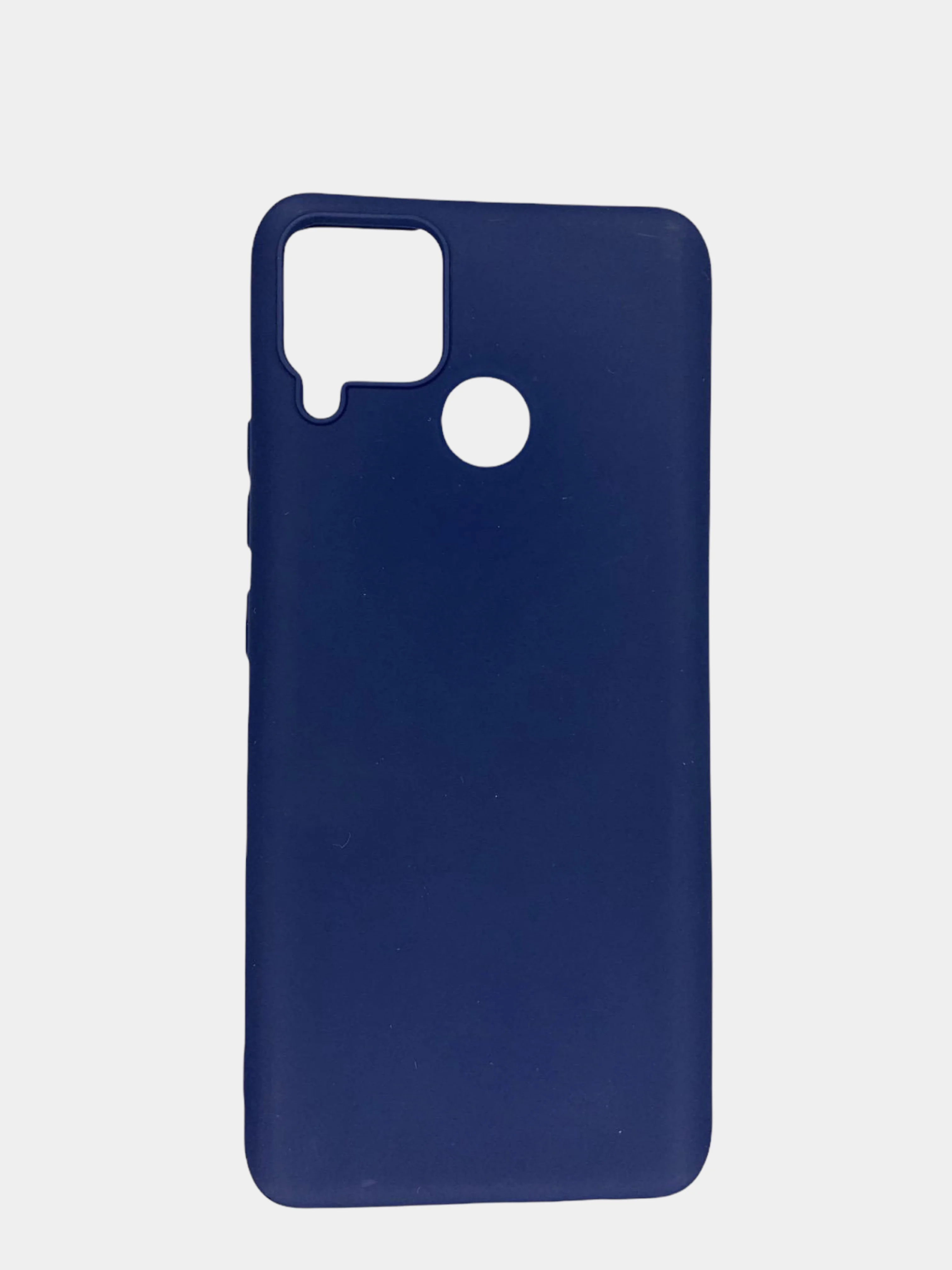 Темно-синий чехол для Realme C15, C25, C25S (Реалми С25 / С25С), силиконовый, цветной, матовый