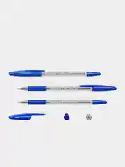 Ручка шариковая ErichKrause "R-301 Classic Stick&Grip 1.0", синий, 3 штуки