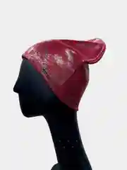 Багровый шапка женская