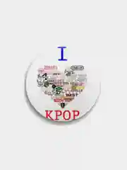 Синий меланж значки BTS K-pop, большие 56мм, БТС