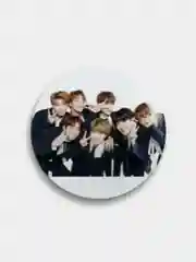 Коралловый значки BTS K-pop, большие 56мм, БТС